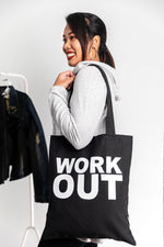 Load image into Gallery viewer, Work Out Tote Bag In Black
