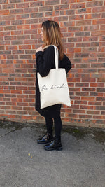 Load image into Gallery viewer, Be Kind Script Tote Bag In Cream
