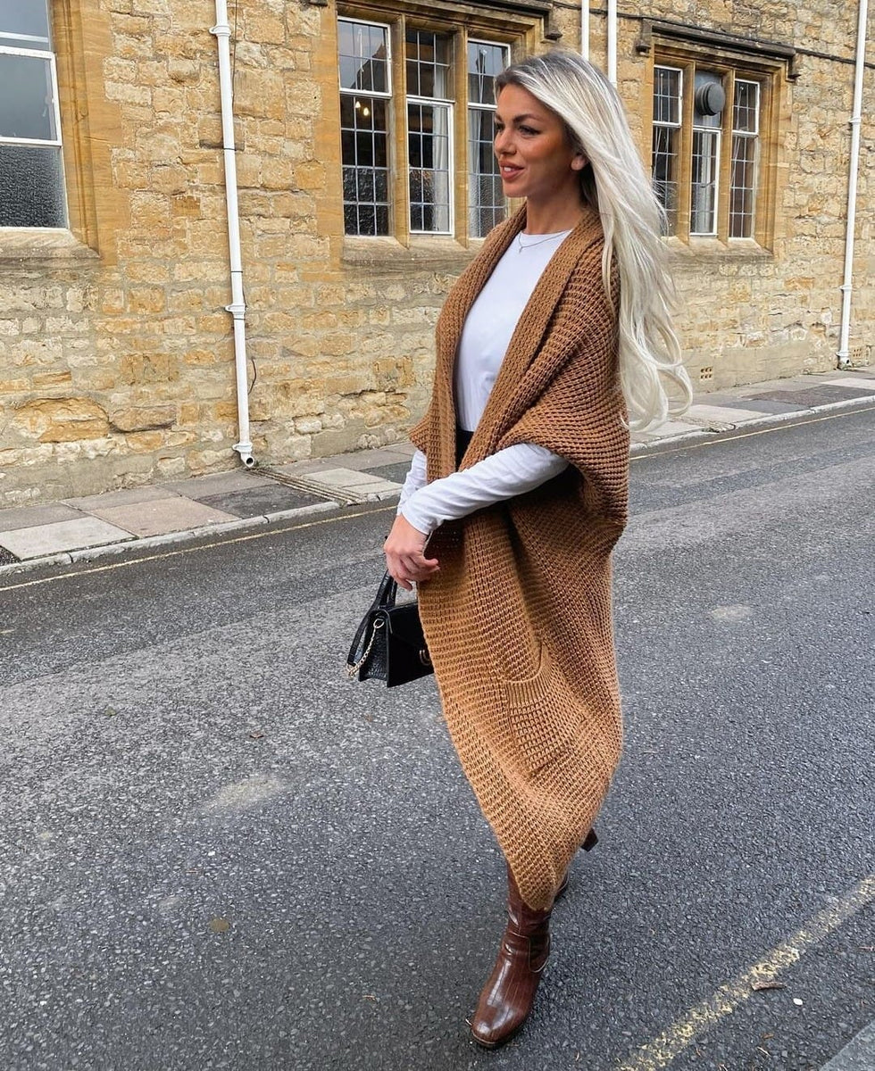 Street Chic Washed Long Cardigan - Mocha/combo | Fashion Nova