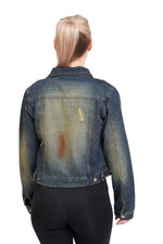 Load image into Gallery viewer, Distressed Classic Denim Jacket
