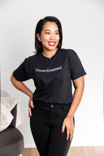 Load image into Gallery viewer, Overdressed Slogan Tee In Black
