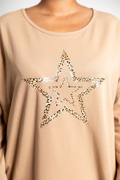 Camel oversized sweatshirt best sale