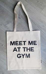 Meet Me At The Gym Tote Bag In Cream