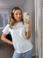 Load image into Gallery viewer, This Is My Work Outfit White Slogan Tee

