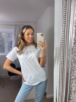 Load image into Gallery viewer, This Is My Work Outfit White Slogan Tee
