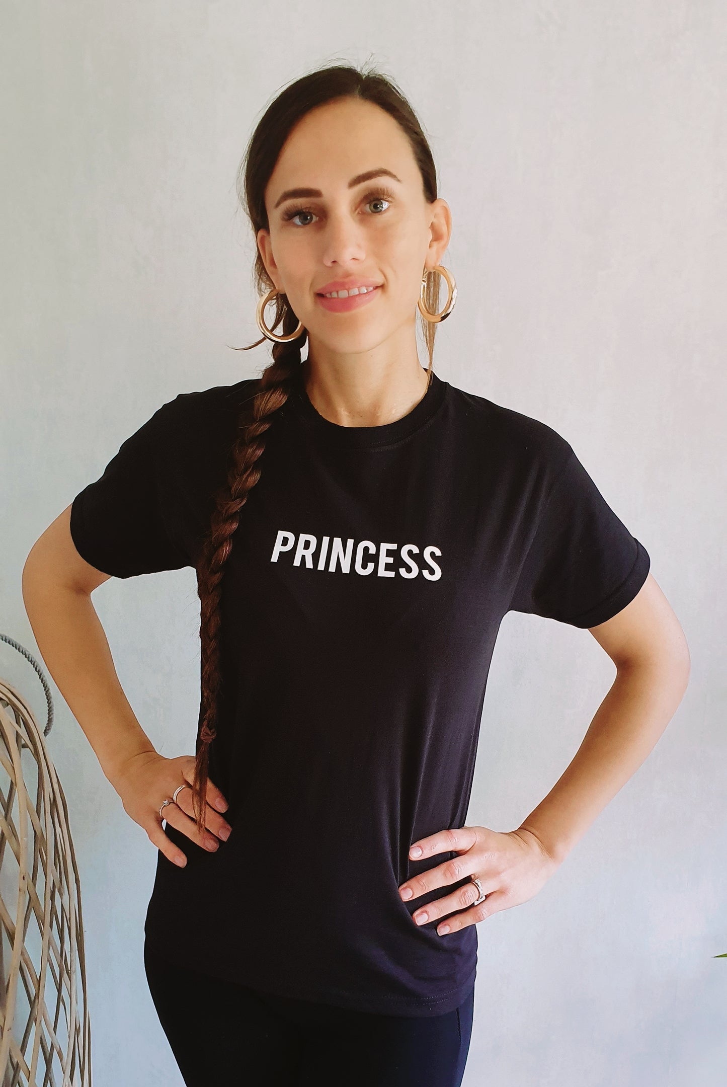 Princess Slogan Tee In Black