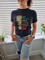 Cargar imagen en el visor de la galería, Mexican Summer Rainbow Text Slogan Tee In Black
