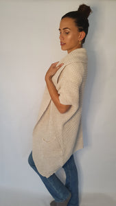 Cream longline cardigan on sale