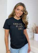 Cargar imagen en el visor de la galería, Dream Plan Do Leopard Slogan Tee
