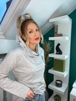 Załaduj obraz do przeglądarki galerii, Cowl Neck Sweatshirt Tunic In Grey
